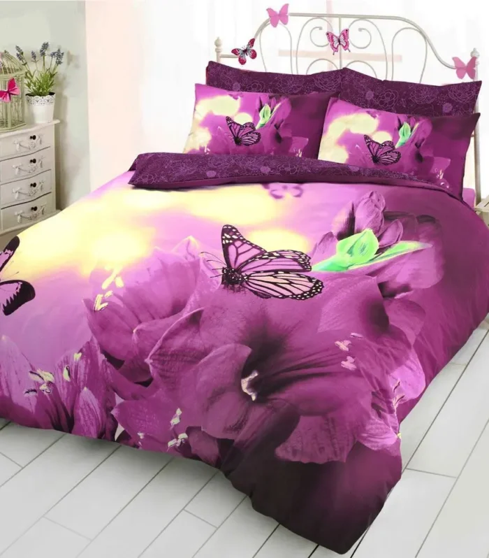 Butterfly 3D Photographic Print Duvet Cover Set