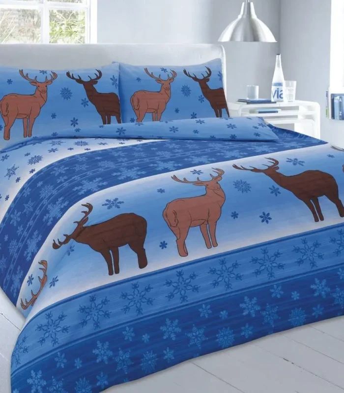 Christmas Fawn Reversible Duvet Cover Set