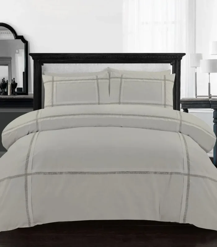Eva Lace Embellished Duvet Cover Set