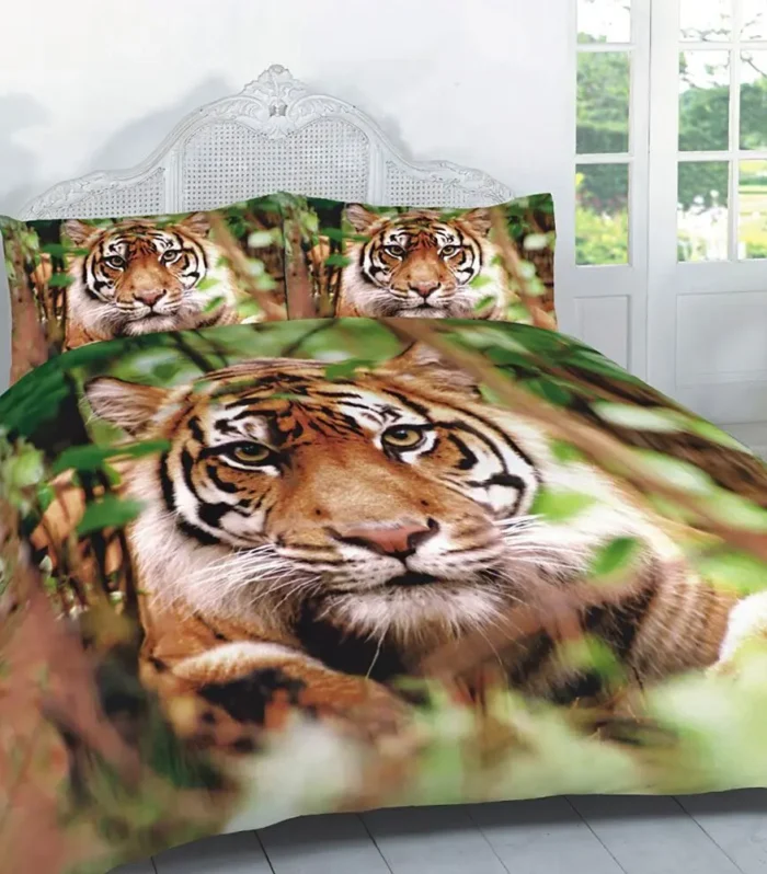 Tiger 3D Photographic Print Duvet Cover Set