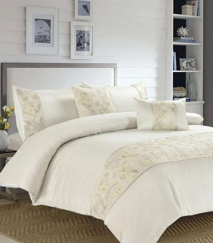 Savanna Floral Embroidery Duvet Cover Set