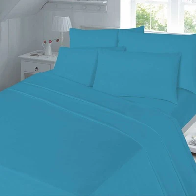 Plain Dyed 100% Brushed Cotton Flannelette Fitted Sheet